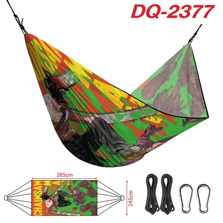 chainsaw man Outdoor full color watermark printing hammock 265x145cm  DQ-2377