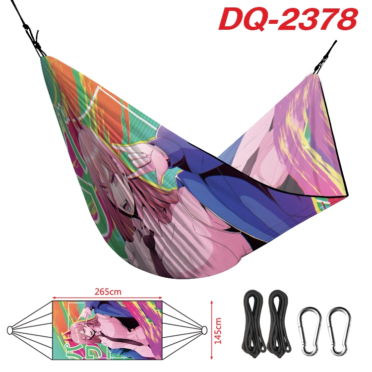 chainsaw man Outdoor full color watermark printing hammock 265x145cm  DQ-2378