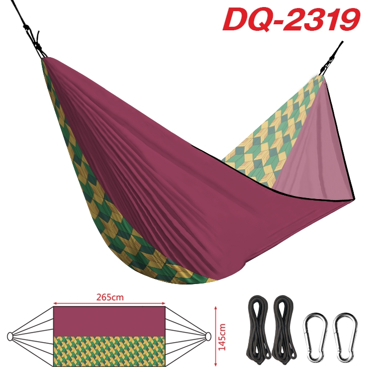 Demon Slayer Kimets Outdoor full color watermark printing hammock 265x145cm DQ-2319