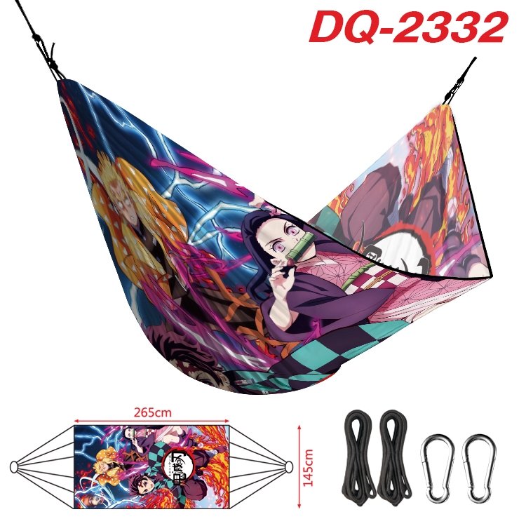 Demon Slayer Kimets Outdoor full color watermark printing hammock 265x145cm DQ-2332