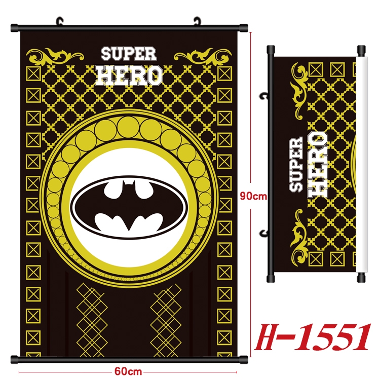 Super hero Anime Black Plastic Rod Canvas Painting 60X90CM H-1551