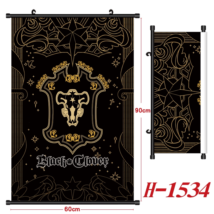 black clover Anime Black Plastic Rod Canvas Painting 60X90CM