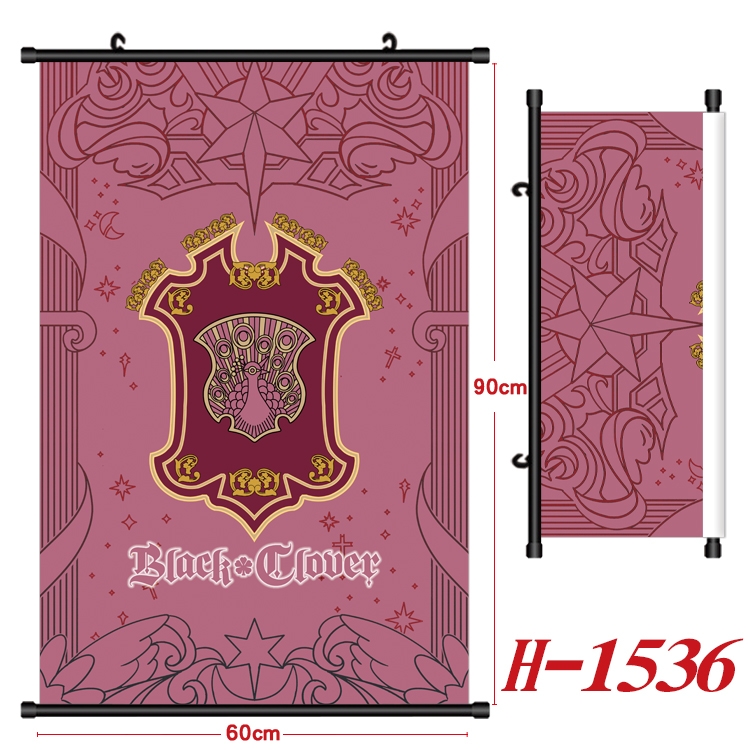 black clover Anime Black Plastic Rod Canvas Painting 60X90CM H-1536