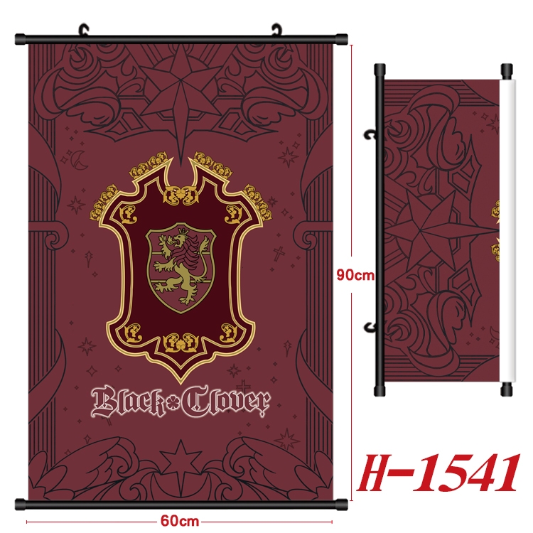 black clover Anime Black Plastic Rod Canvas Painting 60X90CM H-1541