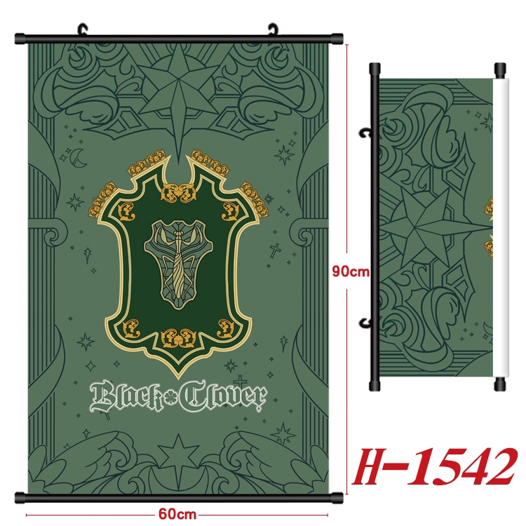 black clover Anime Black Plastic Rod Canvas Painting 60X90CM H-1542