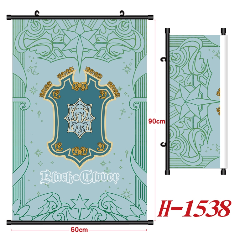 black clover Anime Black Plastic Rod Canvas Painting 60X90CM H-1538