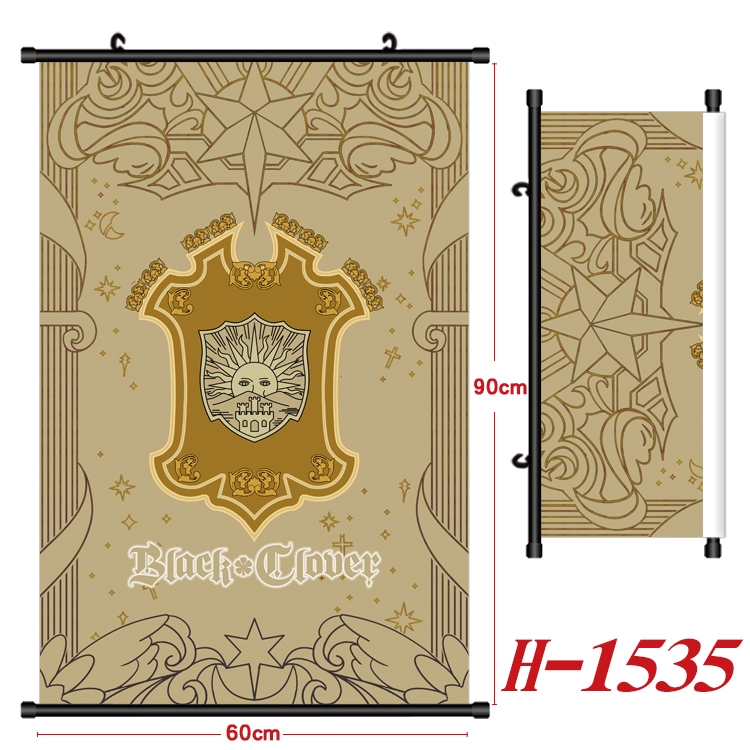 black clover Anime Black Plastic Rod Canvas Painting 60X90CM H-1535