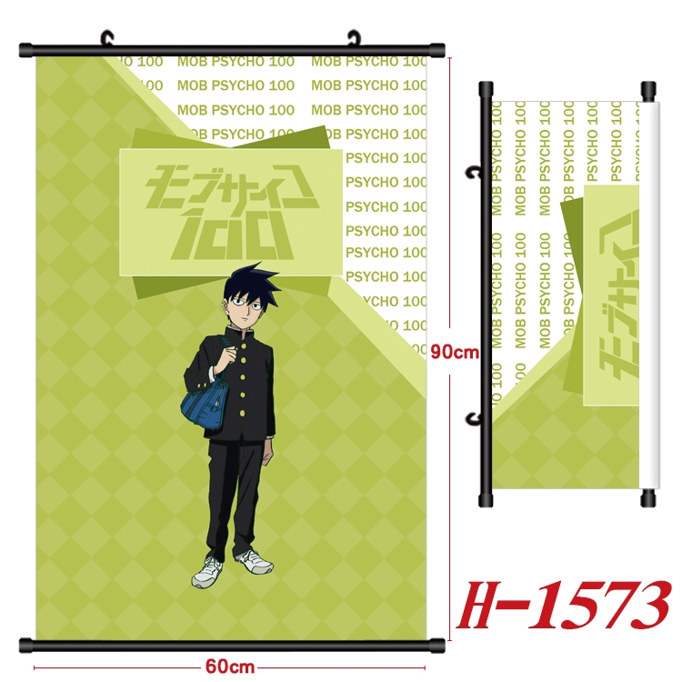 Mob Psycho 100 Anime Black Plastic Rod Canvas Painting 60X90CM H-1573