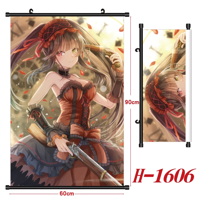 Date-A-Live Anime Black Plastic Rod Canvas Painting 60X90CM H-1606