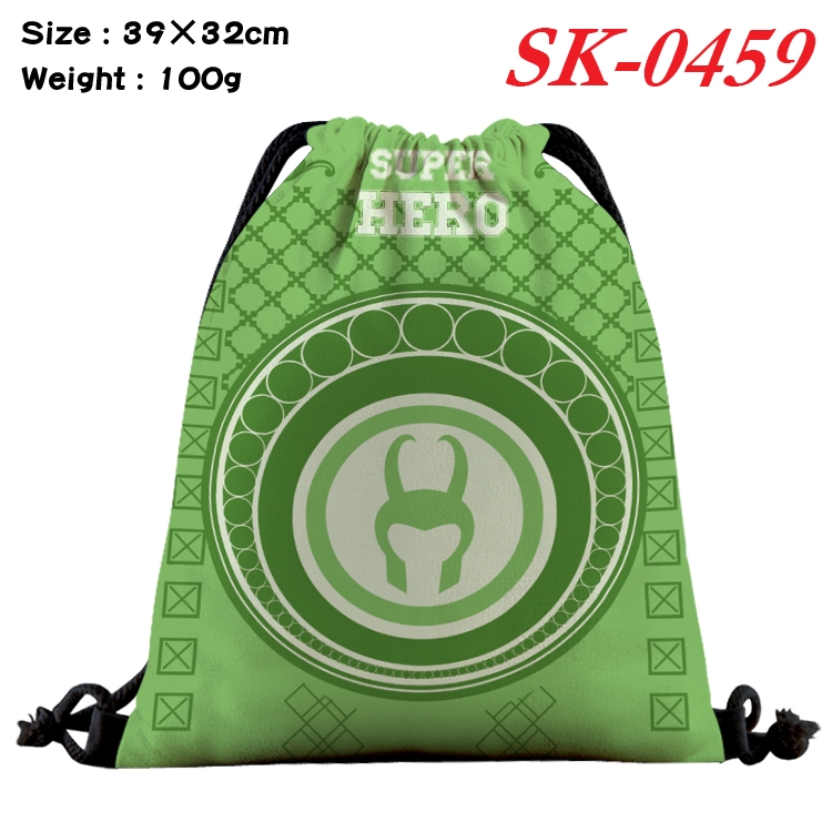 Rocky  cartoon Waterproof Nylon Full Color Drawstring Pocket 39x32cm SK-0459 