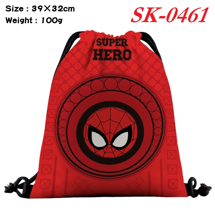 Spider-Man cartoon Waterproof Nylon Full Color Drawstring Pocket 39x32cm  SK-0461