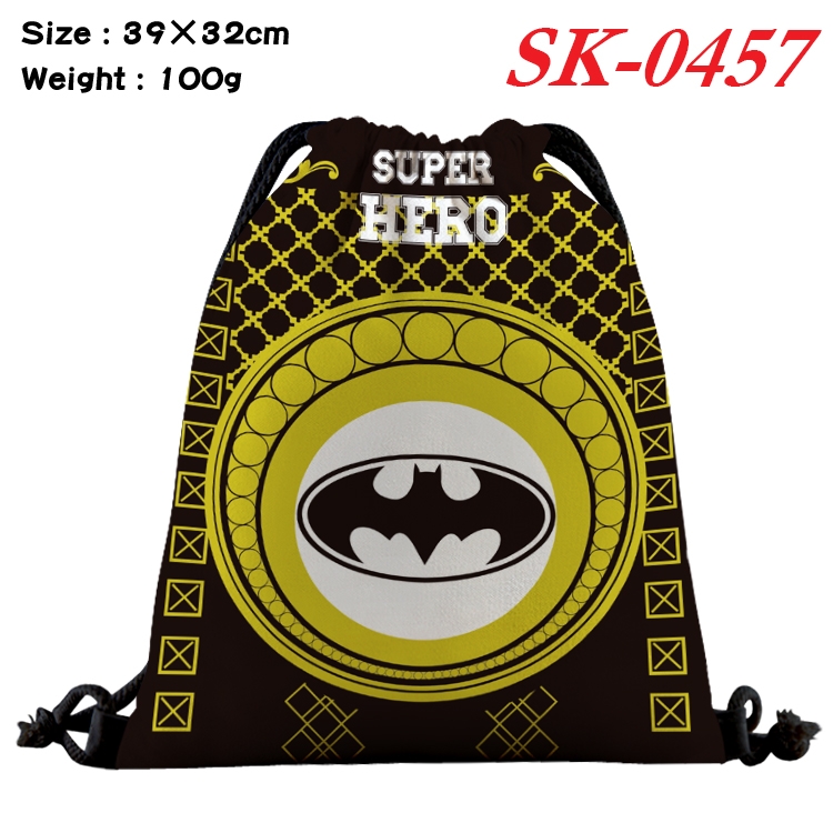 Batman cartoon Waterproof Nylon Full Color Drawstring Pocket 39x32cm SK-0457