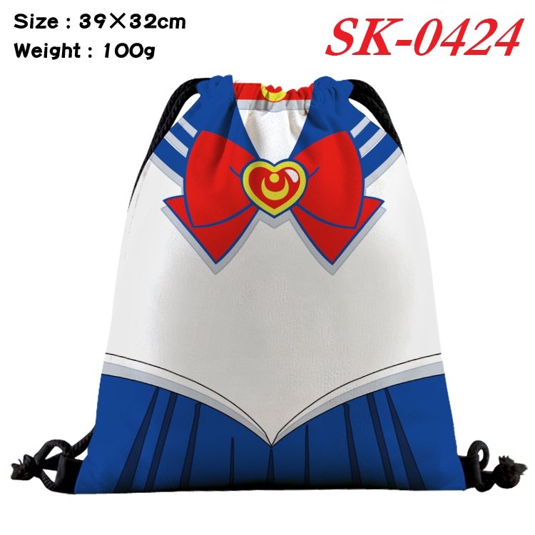 sailormoon cartoon Waterproof Nylon Full Color Drawstring Pocket 39x32cm SK-0424
