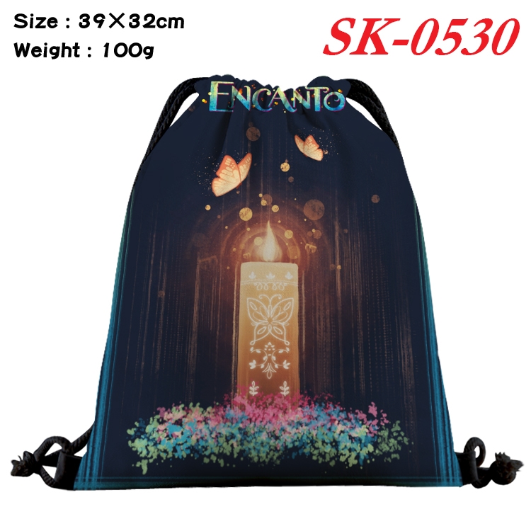 full house of magic cartoon Waterproof Nylon Full Color Drawstring Pocket 39x32cm SK-0530