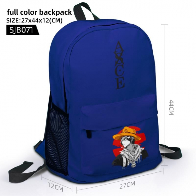 One Piece Anime full color backpack 27x44x12cm support single style customization SJB071
