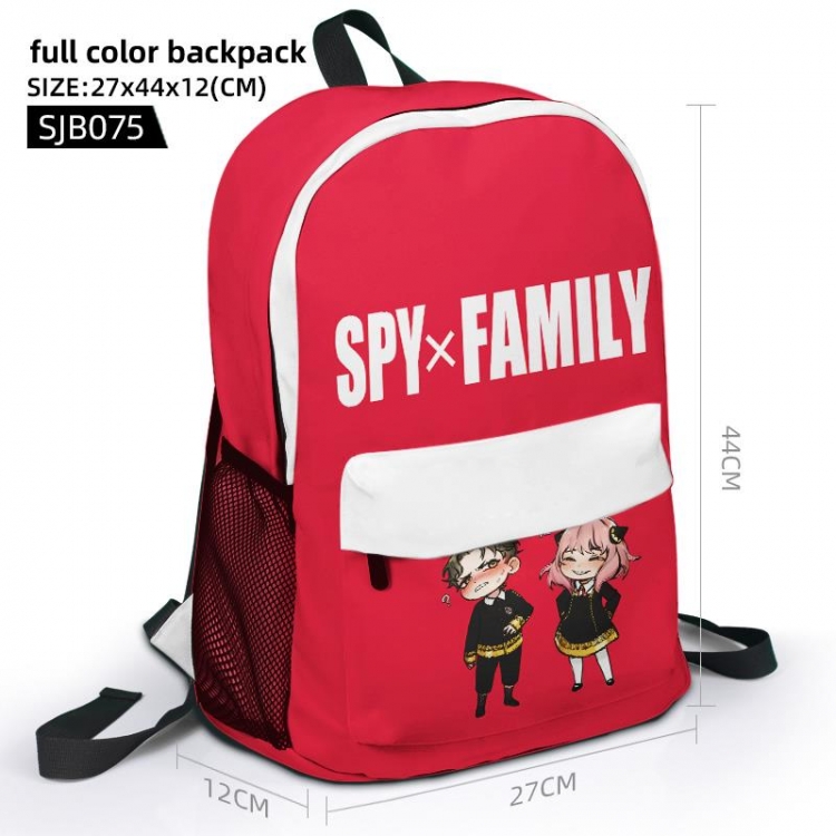 SPY×FAMILY  Anime full color backpack 27x44x12cm support single style customization SJB075