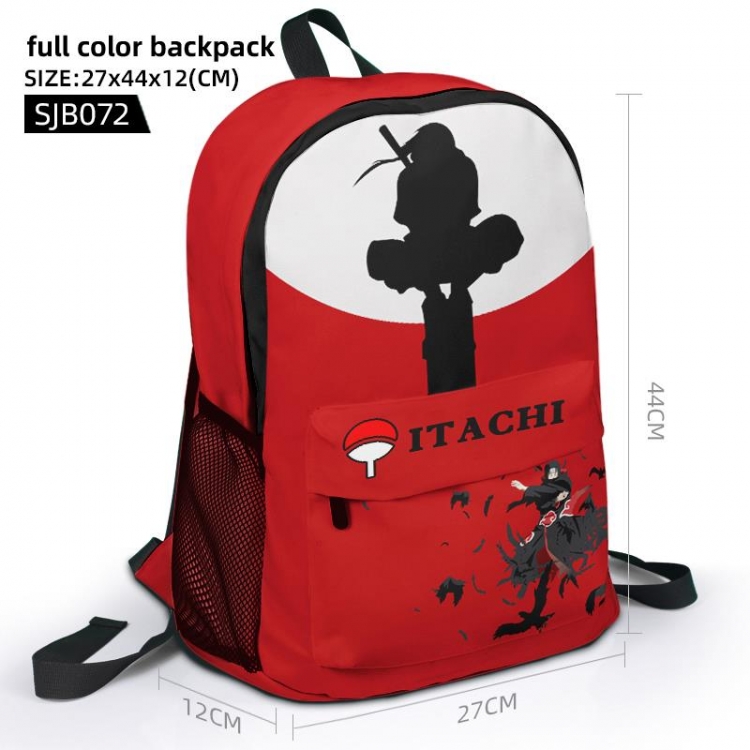 Naruto Anime full color backpack 27x44x12cm support single style customization SJB072