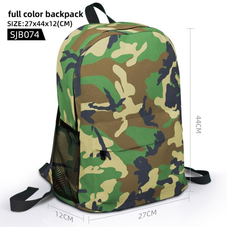 camouflage Anime full color backpack 27x44x12cm support single style customization SJB074