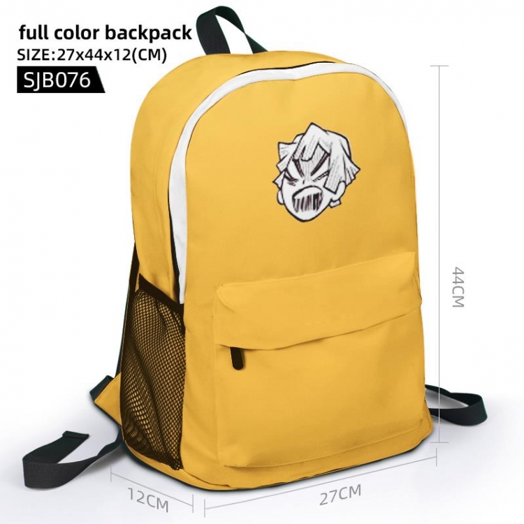 Demon Slayer Kimets Anime full color backpack 27x44x12cm support single style customization SJB076