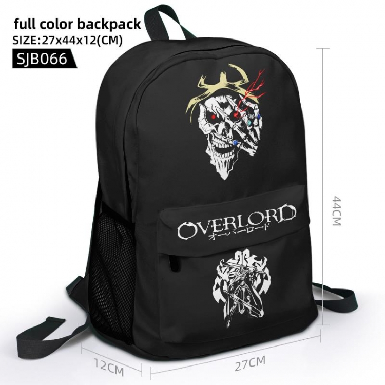 Overlord  Anime full color backpack 27x44x12cm support single style customization SJB066