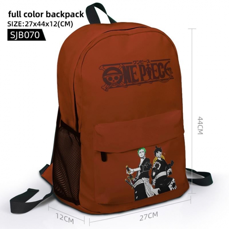 One Piece Anime full color backpack 27x44x12cm support single style customization SJB070