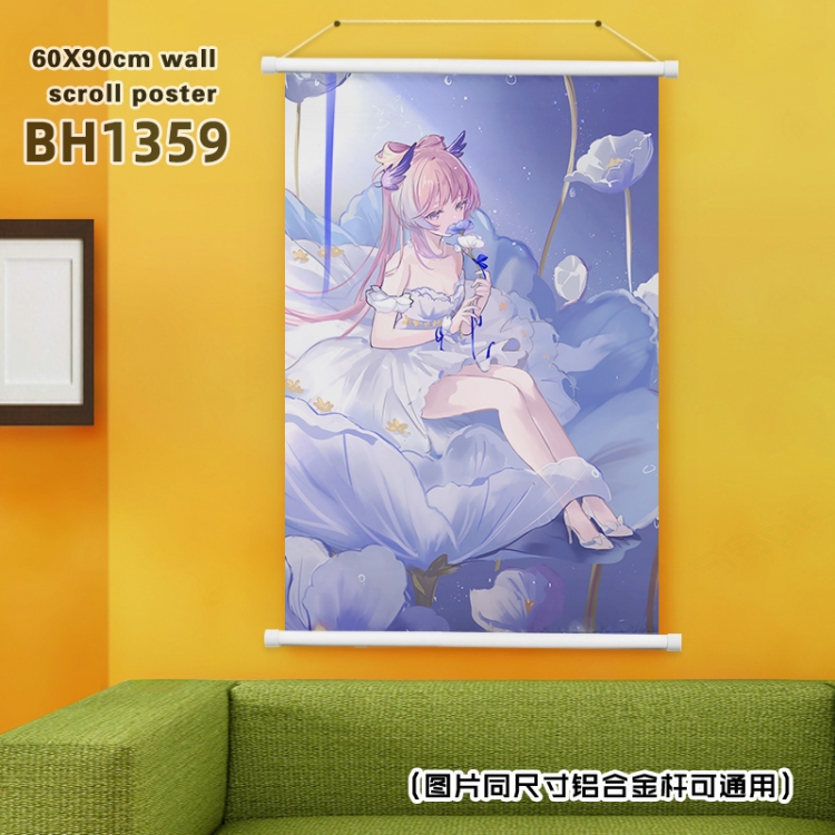 Anime White Plastic rod Cloth painting Wall Scroll 60X90CM  BH1359 