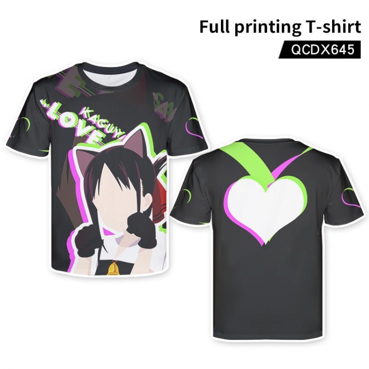 Kaguya-sama: Love Is War  Anime full-color short-sleeved T-shirt support single style customization QCDX645