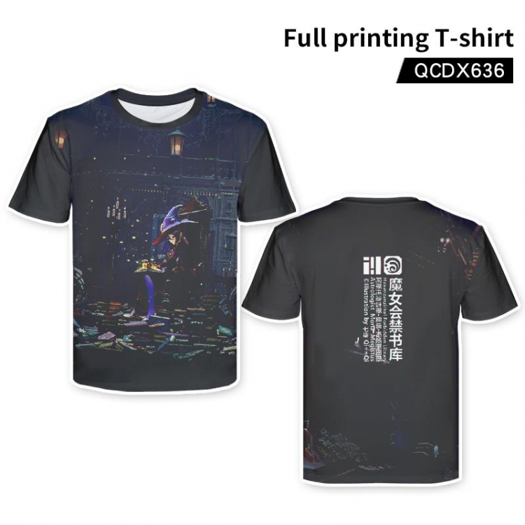 Genshin Impact game full-color short-sleeved T-shirt support single style customization QCDX636