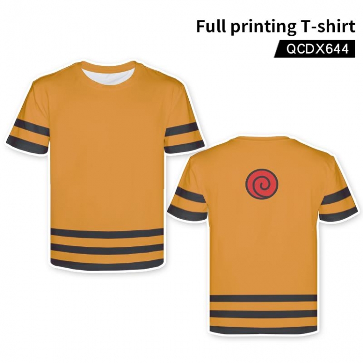 Naruto Anime full-color short-sleeved T-shirt support single style customization QCDX644