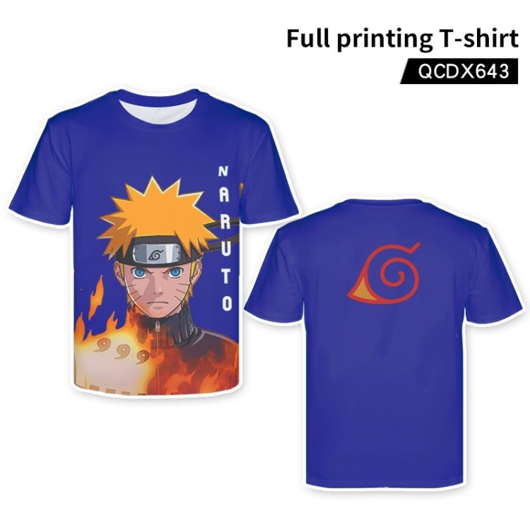 Naruto Anime full-color short-sleeved T-shirt support single style customization QCDX643