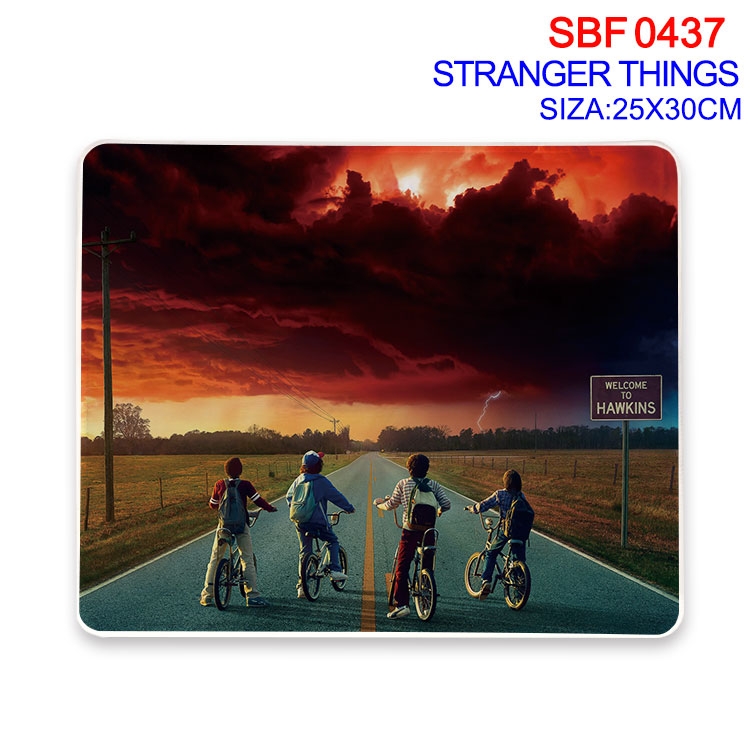 Stranger Things Anime peripheral edge lock mouse pad 25X30cm  SBF-437