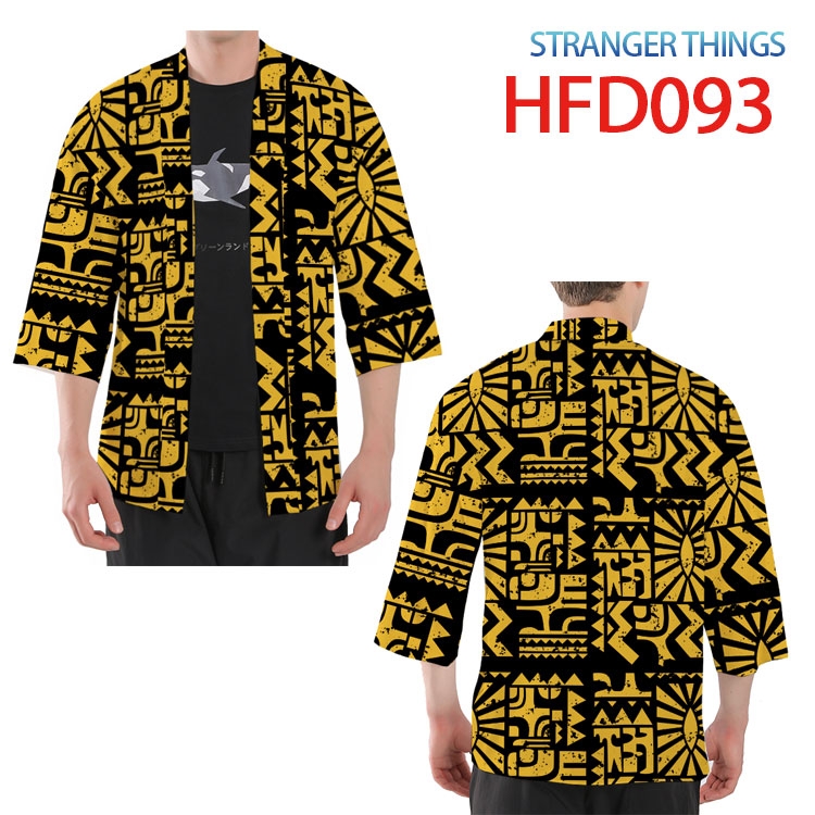 Stranger Things Anime peripheral full-color short kimono from S to 4XL HFD-093