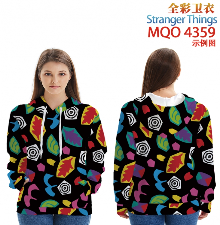 Stranger Things Long Sleeve Hooded Full Color Patch Pocket Sweatshirt from XXS to 4XL MQO-4359