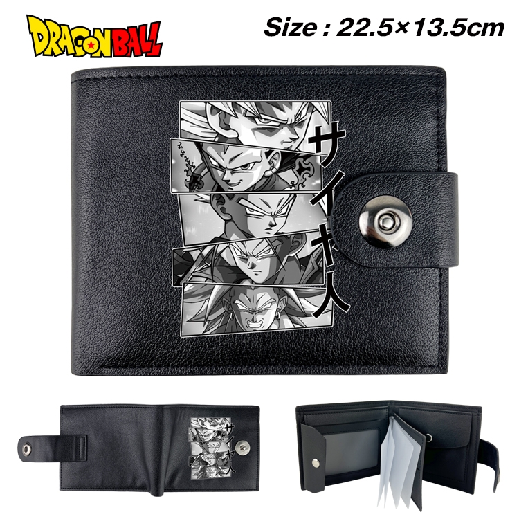 DRAGON BALL Anime Leather Magnetic Buckle Two-fold Card Holder Wallet 22.5X13.5CM