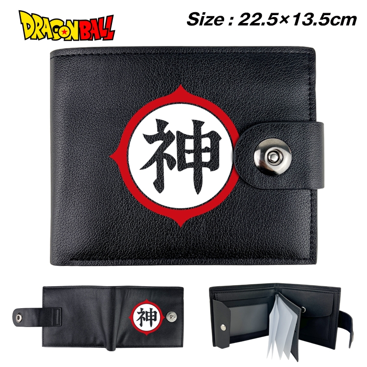 DRAGON BALL Anime Leather Magnetic Buckle Two-fold Card Holder Wallet 22.5X13.5CM