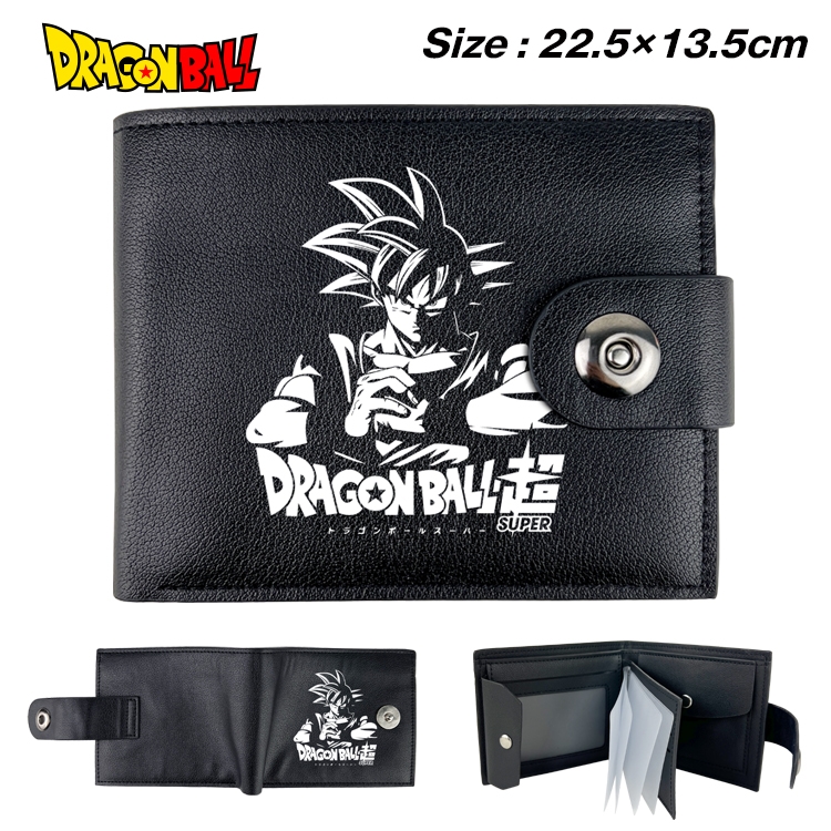 DRAGON BALL Anime Leather Magnetic Buckle Two-fold Card Holder Wallet 22.5X13.5CM