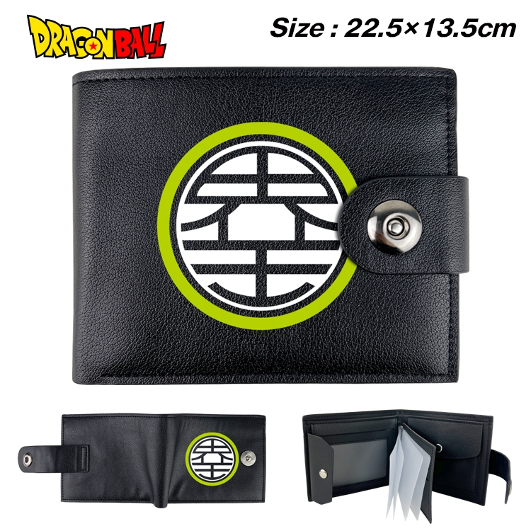 DRAGON BALL Anime Leather Magnetic Buckle Two-fold Card Holder Wallet 22.5X13.5CM