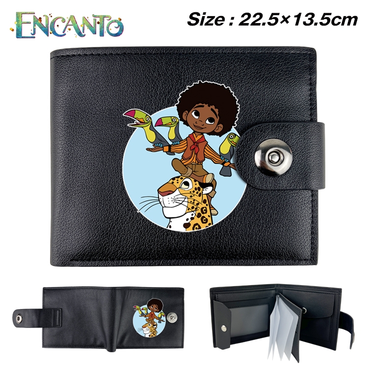 full house of magic Anime Leather Magnetic Buckle Two-fold Card Holder Wallet 22.5X13.5CM