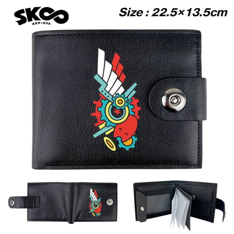 SK∞ Anime Leather Magnetic Buckle Two-fold Card Holder Wallet 22.5X13.5CM