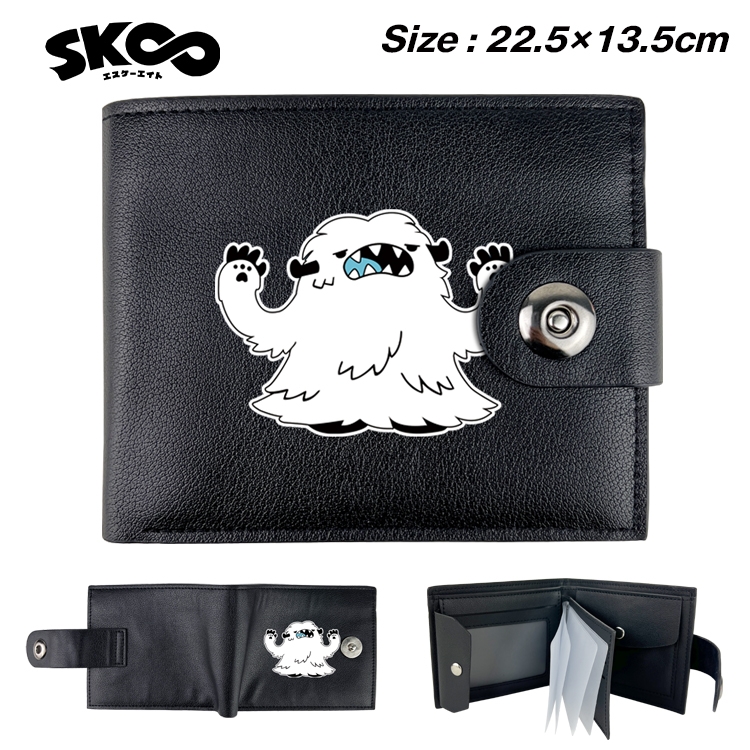 SK∞ Anime Leather Magnetic Buckle Two-fold Card Holder Wallet 22.5X13.5CM