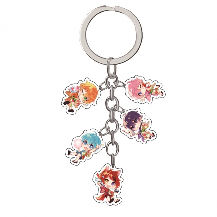 strawberry prince Anime Peripheral Pendant Acrylic Keychain Charm price for 5 pcs A281