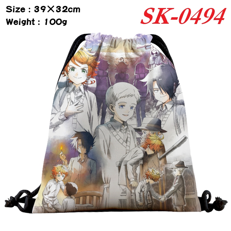 The Promised Neverla Waterproof Nylon Full Color Drawstring Backpack 39x32cm 100g SK-0494