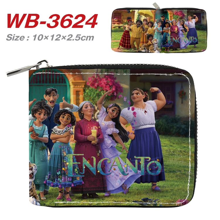 full house of magic Anime full color pu all-inclusive zipper short wallet 10X12X2.5CM  WB-3624