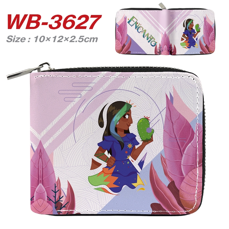 full house of magic Anime full color pu all-inclusive zipper short wallet 10X12X2.5CM  WB-3627