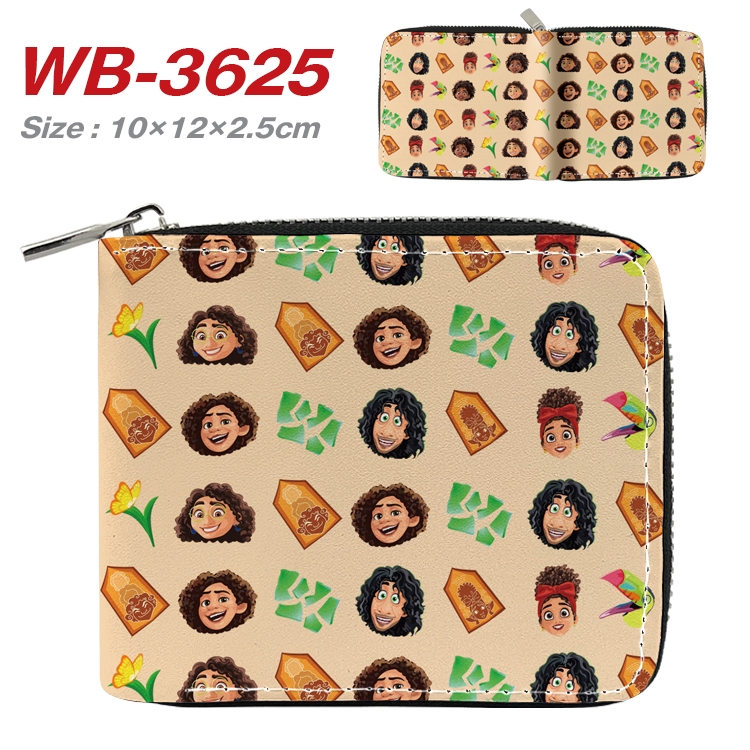 full house of magic Anime full color pu all-inclusive zipper short wallet 10X12X2.5CM  WB-3625