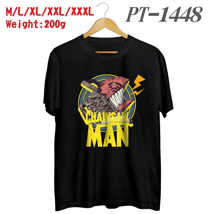 chainsaw man Anime Cotton Color Book Print Short Sleeve T-Shirt from M to 3XL PT1448