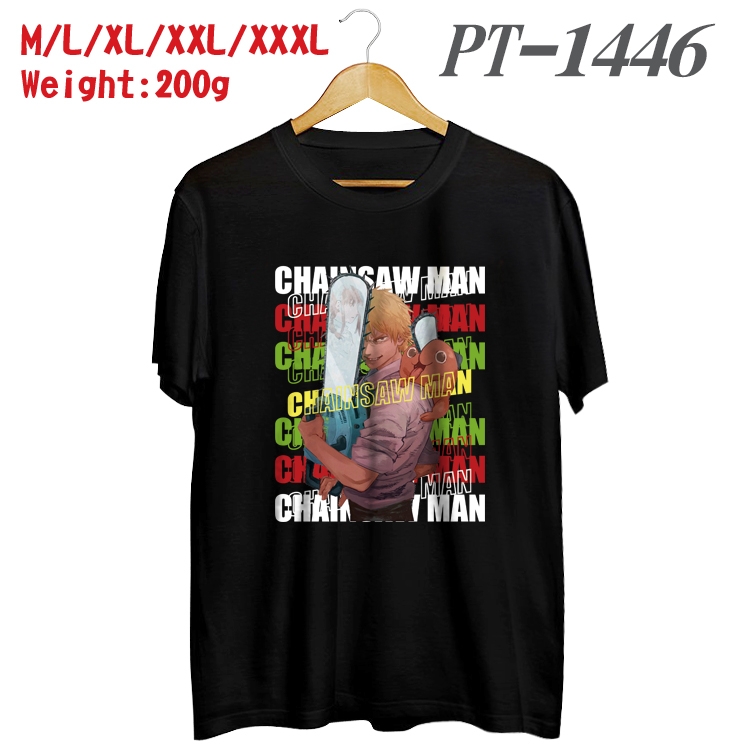 chainsaw man Anime Cotton Color Book Print Short Sleeve T-Shirt from M to 3XL PT1446