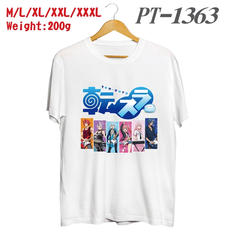 That Time I Got Slim Anime Cotton Color Book Print Short Sleeve T-Shirt from M to 3XL  PT1363