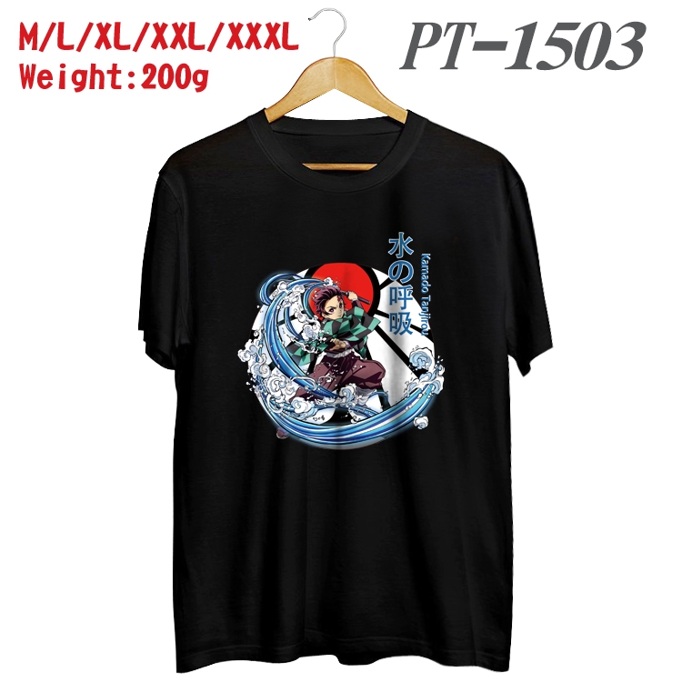 Demon Slayer Kimets Anime Cotton Color Book Print Short Sleeve T-Shirt from M to 3XL PT1503