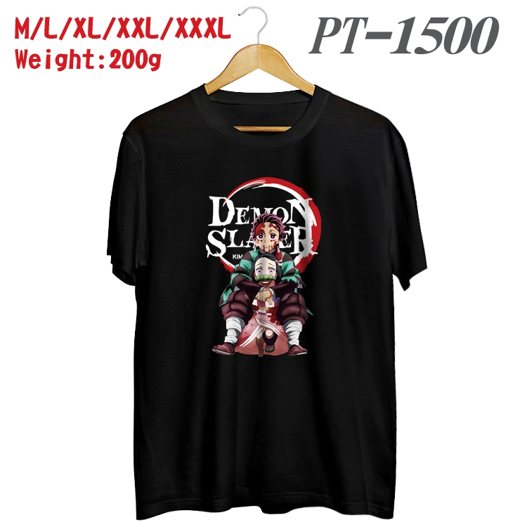 Demon Slayer Kimets Anime Cotton Color Book Print Short Sleeve T-Shirt from M to 3XL PT1500